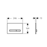 Geberit Sigma50Sd Smoke Reflective Plate Chrome Brushed Metal Button For Concealed Cistern