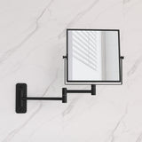 Thermogroup 200Mm Square Makeup Mirror 1&5X Magnification Matt Black Mirrors