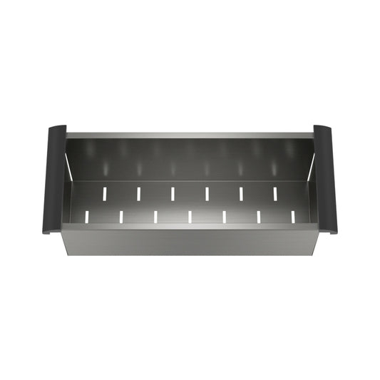 450x190x130mm Square Stainless Steel Gunmetal Black Colander for Kitchen Sinks
