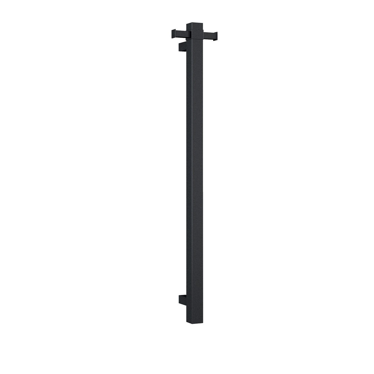 Thermogroup 900Mm Matt Black Square Vertical Single Bar Heated Towel Rail Rails