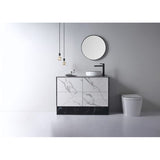 360X360X120Mm Aulic Dove Round Gloss White With Black Edge Above Counter Wash Basin Ceramic Basins