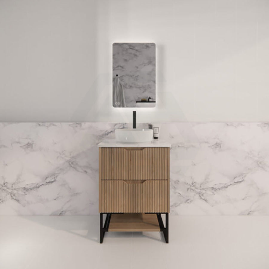 600-1500Mm Bali American Oak Bathroom Freestanding Vanity With Drawers Fluted Cabinet Dark Vanities