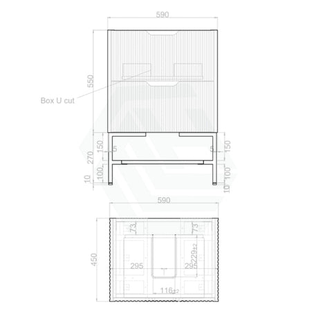 600-1500Mm Bali Brown Oak Bathroom Freestanding Fluted Vanity With Drawers Vanities With Legs