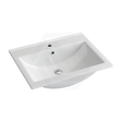 610X465X175Mm Ceramic Top For Bathroom Vanity Single Bowl 1 Or 3 Tap Holes Available Gloss White