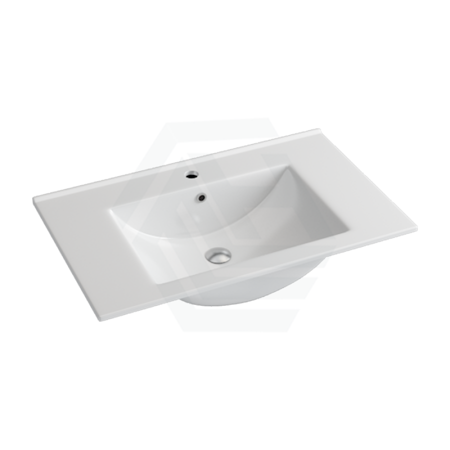 760X465X175Mm Ceramic Top For Bathroom Vanity Single Bowl 1 Or 3 Tap Holes Available Gloss White