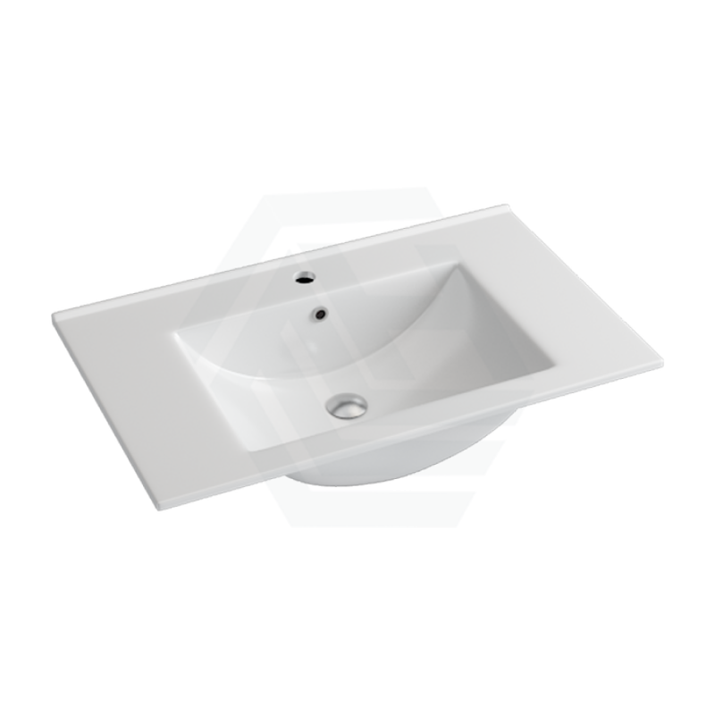 760X465X175Mm Ceramic Top For Bathroom Vanity Single Bowl 1 Or 3 Tap Holes Available Gloss White