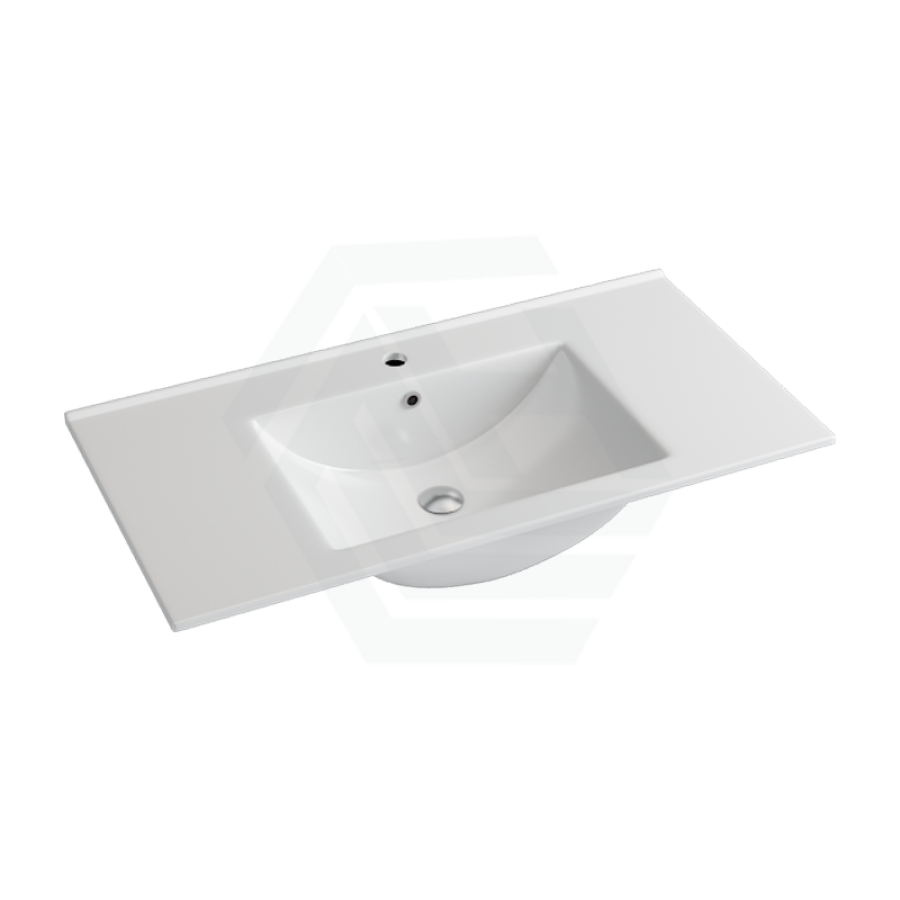 910X465X175Mm Ceramic Top For Bathroom Vanity Single Bowl 1 Or 3 Tap Holes Available Gloss White