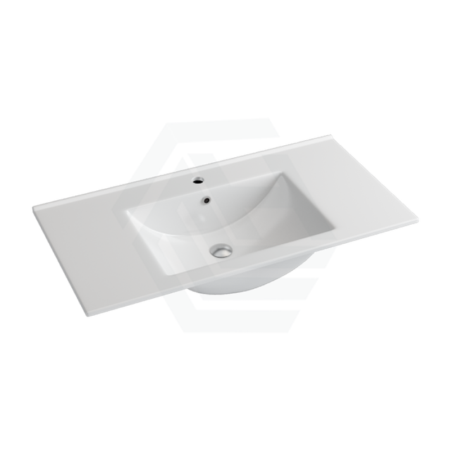 910X465X175Mm Ceramic Top For Bathroom Vanity Single Bowl 1 Or 3 Tap Holes Available Gloss White