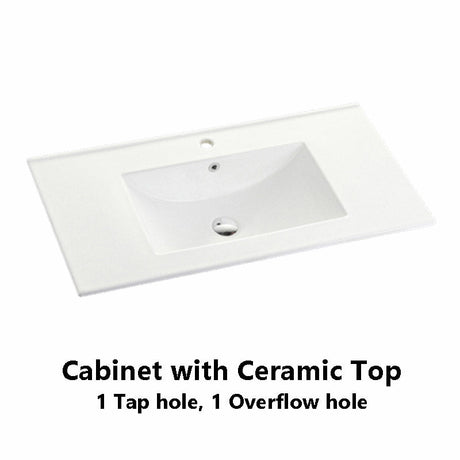 900Mm Narrow Premium Bathroom Floating Wall Hung Vanity White Pvc Left / Right Hand Side Drawers