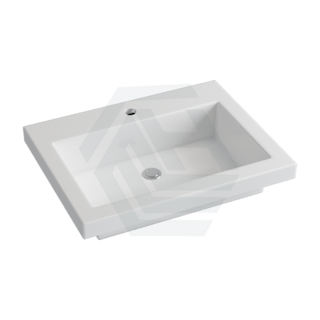 600X465X135Mm Poly Top For Bathroom Vanity Single Bowl 1 Tap Hole No Overflow Tops