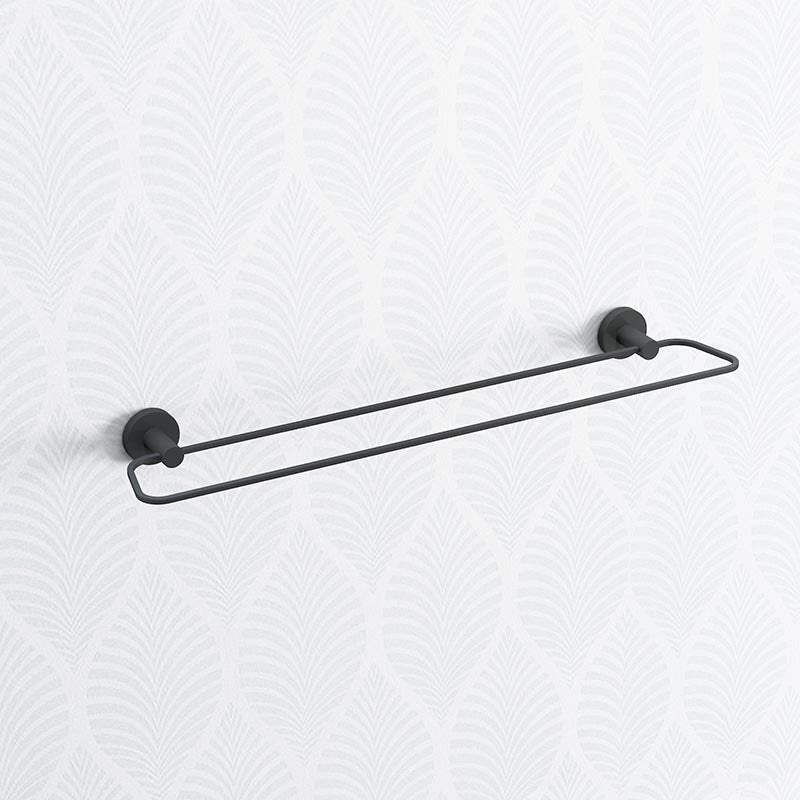 600mm Self Adhesive Black Double Towel Rail AC6702B