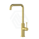 G#3(Gold) Ikon Linie Squareneck 360 Degree Swivel Solid Brass Brushed Gold Kitchen Sink Mixer Tap