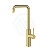 G#3(Gold) Ikon Linie Squareneck 360 Degree Swivel Solid Brass Brushed Gold Kitchen Sink Mixer Tap