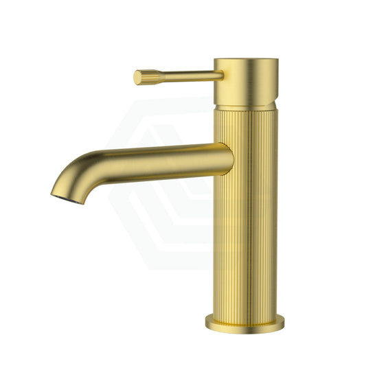 G#3(Gold) Ikon Linie Solid Brass Brushed Gold Short Basin Mixer Tap Mixers