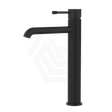 Ikon Linie Pin Lever Line Texture Matt Black Tall Basin Mixer Tap For Vanity And Sink Mixers