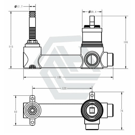 Ikon Linie Universal Wall Basin/Bath Mixer With Spout Body