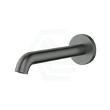 M#1(Gunmetal Grey) Ikon Linie 180/220Mm Round Gun Metal Brass Spout Gunmetal Grey Wall Spouts