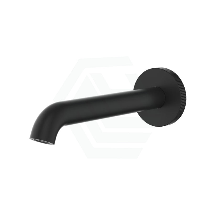 Ikon Linie 180/220Mm Round Matt Black Brass Spout Wall Spouts