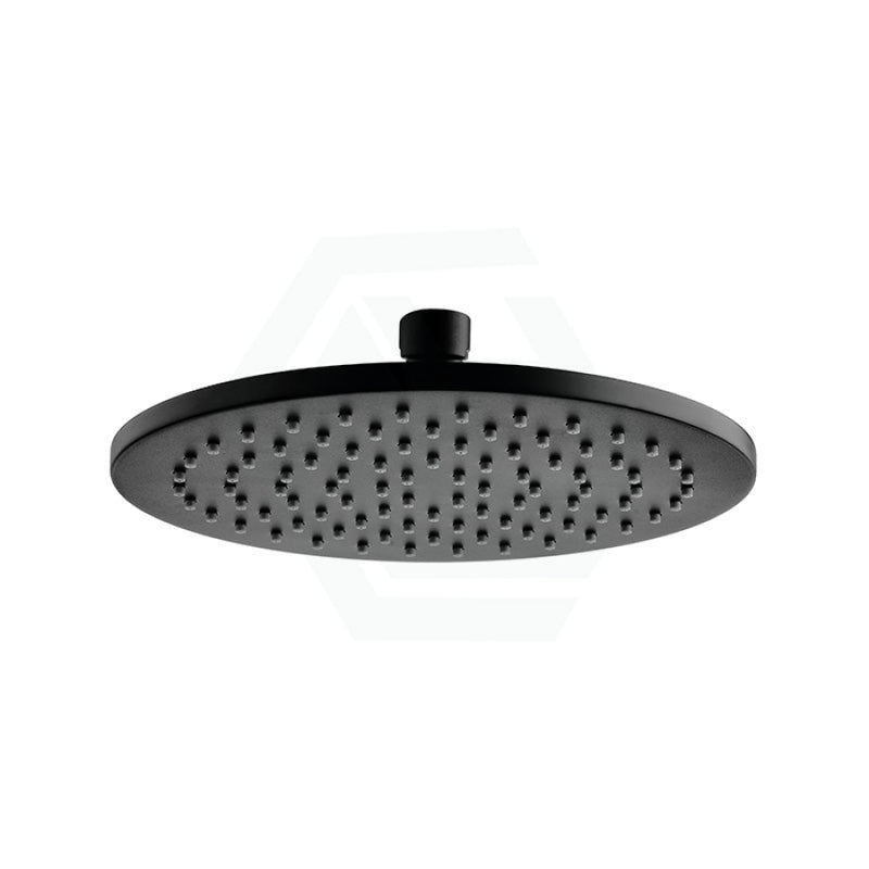 Cora 200Mm Round Brass Matt Black Shower Head Heads