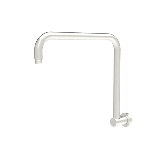 N#1(Nickel) Round Rectangle Curved Brushed Nickel Brass Shower Arm