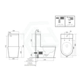 Lafeme Catania/Thea Standard-Luna Rimless Back To Wall Toilet Suite S/P Trap With Multi-Functional