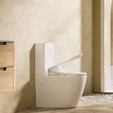 Lafeme Extra Height Rimless Tornado Back To Wall Toilet Suite S/P Trap With Multi-Functional Smart