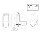 Lafeme Extra Height Rimless Tornado Back To Wall Toilet Suite S/P Trap With Multi-Functional Smart