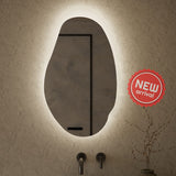 Aulic Evanston 530/1100/1300mm Touchless Backlit LED Mirror with Matt White Acrylic Edge