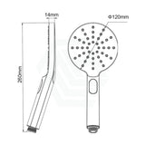 N#1(Nickel) Aquaperla Round Brushed Nickel Abs 3 Functions Handheld Shower Only Showers