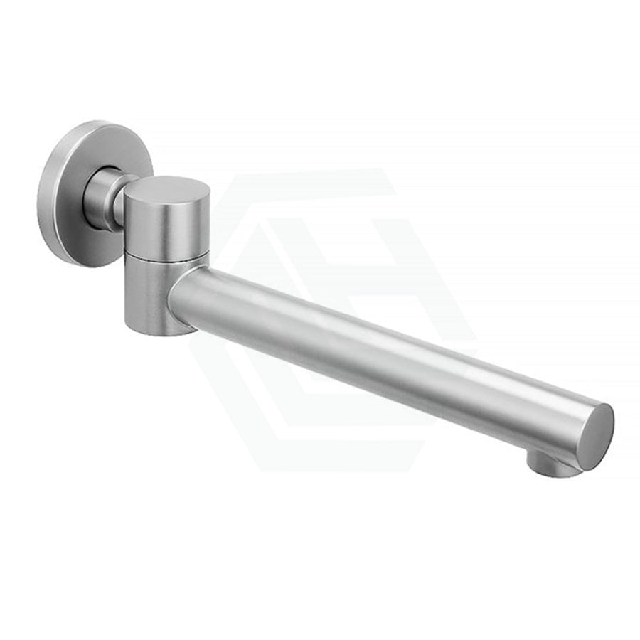 N#1(Nickel) Aquaperla Round Brushed Nickel Brass 180 Degree Swivel Wall Spout For Bathtub Spouts