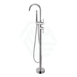 N#1(Nickel) Aquaperla Round Brushed Nickel Brass Floor Mounted Bath Mixer Handheld Mixers