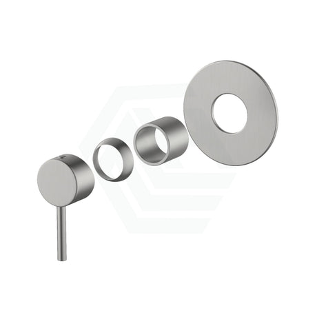 Aquaperla Lucid Pin Round Wall Mixer Trim Kit Only Brushed Brass/Brushed Nickel/Gunmetal Grey