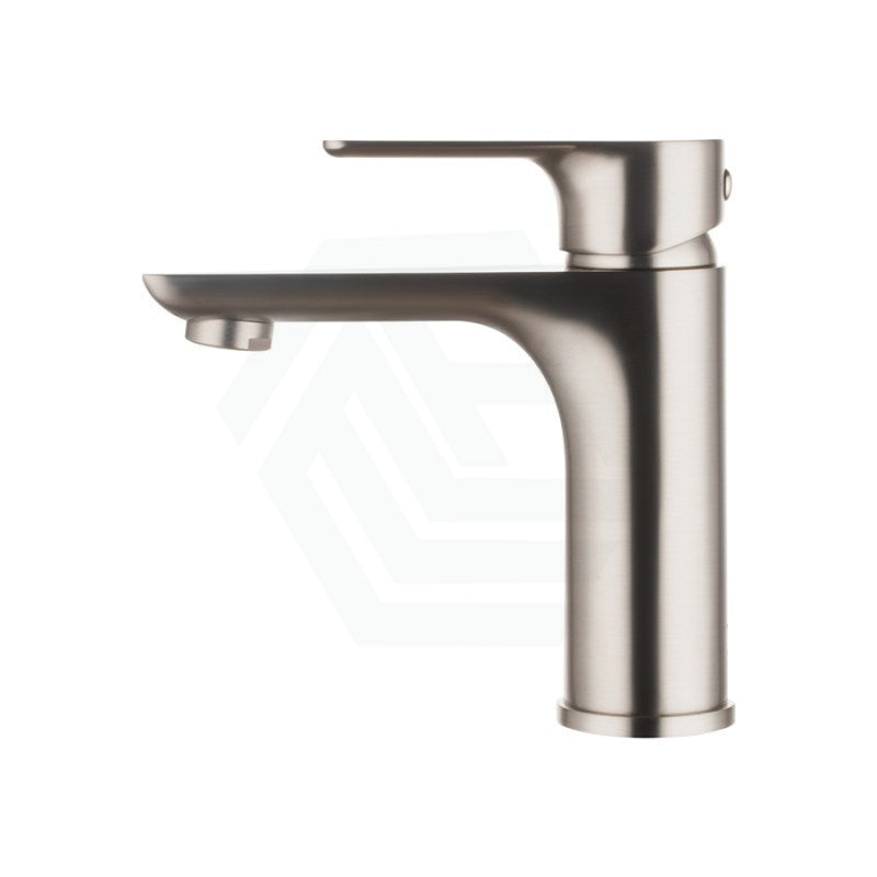 Aquaperla Vog Series Round Short Basin Mixer Tap Brushed Brass/Brushed Nickel/Gunmetal Grey Nickel