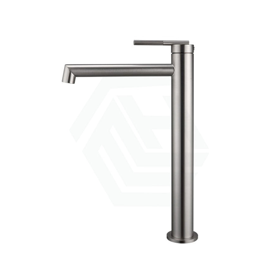 N#1(Nickel) Aquaperla Caddence Round Brushed Nickel Tall Basin Mixer Tap Mixers