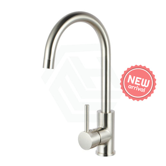 N#1(Nickel) Aquaperla Round Brushed Nickel Kitchen Swivel Mixer Tap Standard Sink Mixers