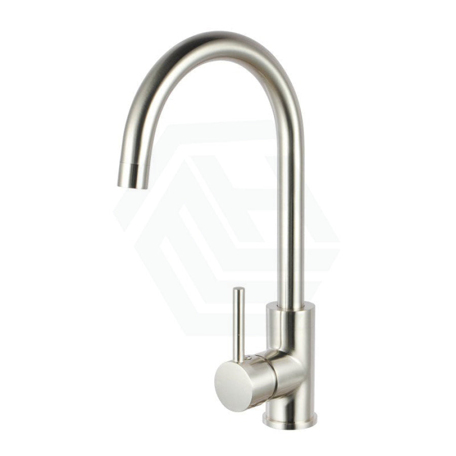 N#1(Nickel) Aquaperla Round Brushed Nickel Kitchen Swivel Mixer Tap Standard Sink Mixers