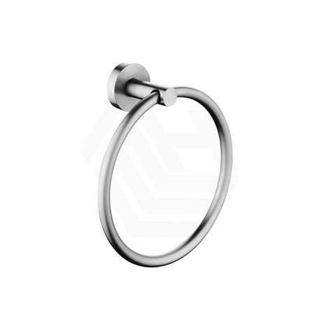 N#1(Nickel) Aquaperla Lucid Pin Round Brushed Nickel Hand Towel Ring Wall Mounted Holders