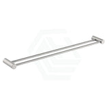 N#1(Nickel) Aquaperla Caddence 600/800Mm Round Brushed Nickel Double Towel Rail 800Mm Rails