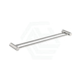 N#1(Nickel) Aquaperla Caddence 600/800Mm Round Brushed Nickel Double Towel Rail 600Mm Rails