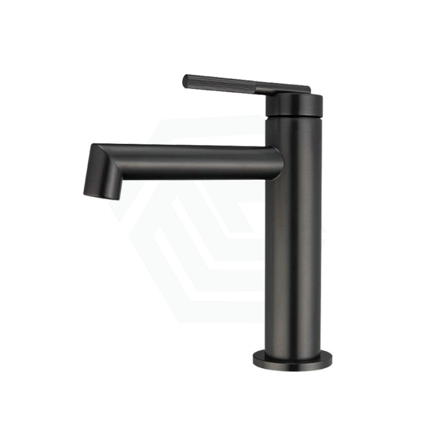 M#1(Gunmetal Grey) Aquaperla Caddence Round Brushed Gun Metal Grey Basin Mixer Tap Gunmetal Short