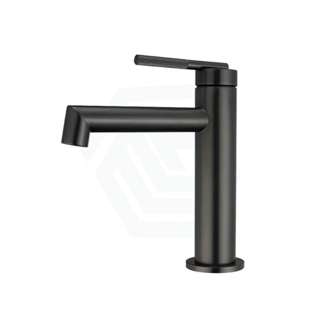 M#1(Gunmetal Grey) Aquaperla Caddence Round Brushed Gun Metal Grey Basin Mixer Tap Gunmetal Short