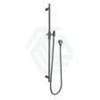 M#1(Gunmetal Grey) Aquaperla Caddence Round Brushed Gunmetal Shower Rail With Abs 3 Functions