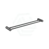 M#1(Gunmetal Grey) Aquaperla Caddence 600/800Mm Round Brushed Gun Metal Grey Double Towel Rail