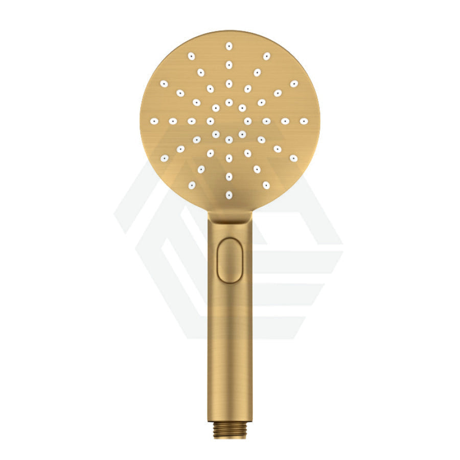 G#1(Gold) Aquaperla Round Brushed Brass Abs 3 Functions Handheld Shower Only Showers