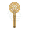 G#1(Gold) Aquaperla Round Brushed Brass Abs 3 Functions Handheld Shower Only Showers