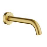 G#1(Gold) LUCID PIN 195mm Round Brushed Brass Wall Spout for Bathroom