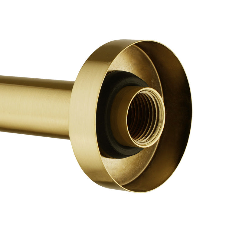 G#1(Gold) LUCID PIN 195mm Round Brushed Brass Wall Spout for Bathroom