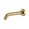 G#1(Gold) LUCID PIN 195mm Round Brushed Brass Wall Spout for Bathroom