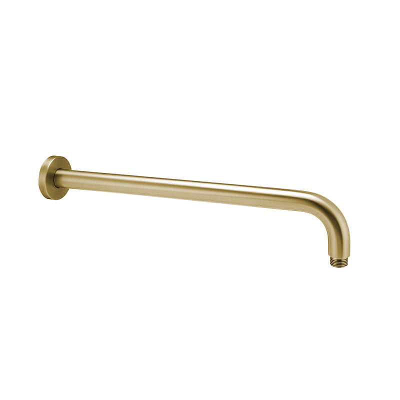 G#1(Gold) Aquaperla 400Mm Round Wall Mounted Shower Arm Brushed Brass Gold Arms