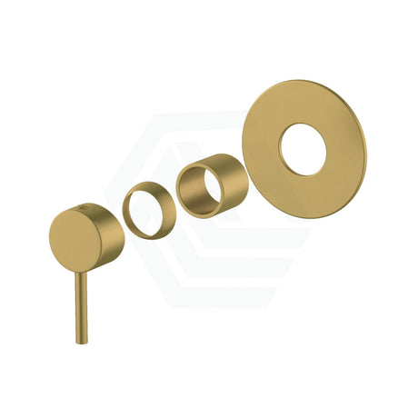 Aquaperla Lucid Pin Round Wall Mixer Trim Kit Only Brushed Brass/Brushed Nickel/Gunmetal Grey Brass